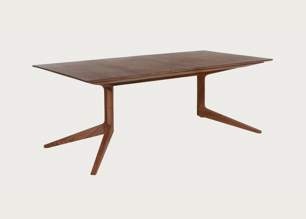 Light Extending Dining Table Walnut