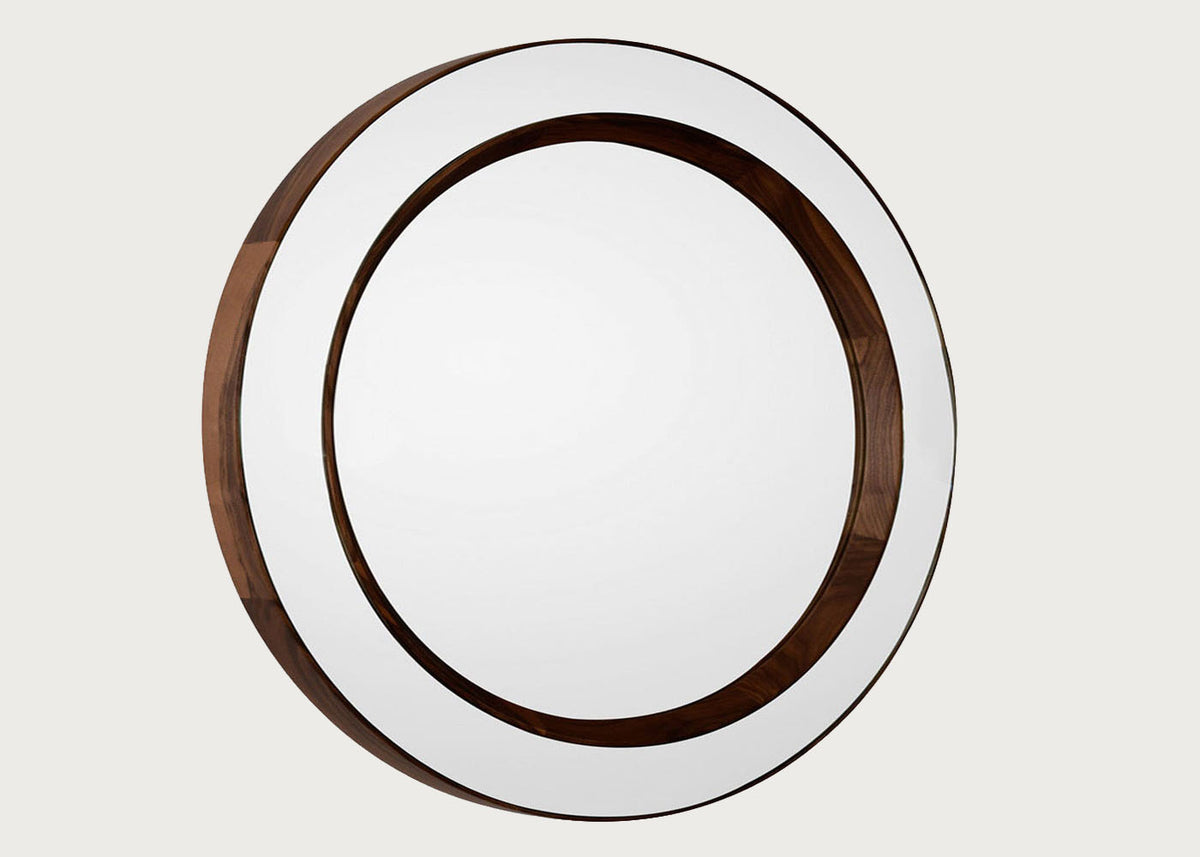 Tondo Round Walnut Mirror