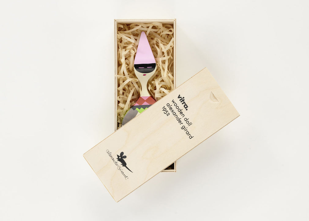 Girard Wooden Doll No. 6 Masked with Pink Hat