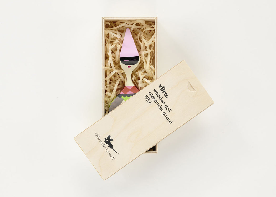 Girard Wooden Doll No. 6 Masked with Pink Hat