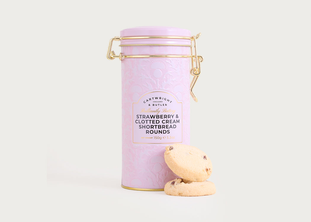 Strawberry and Clotted Cream Shortbread Rounds