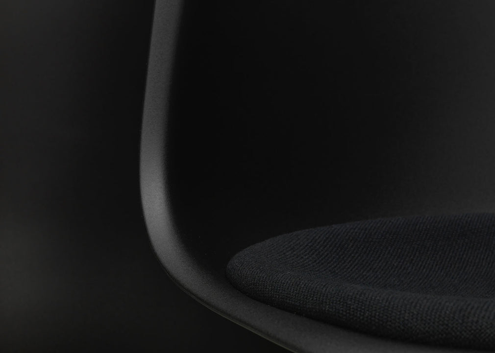 Eames Plastic Side Chair RE DSR Upholstered Seat
