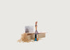 Girard Wooden Doll No. 1 Wooden Doll with Feathers on Head