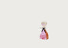 Girard Wooden Doll No. 2 Wooden Doll with Black Bow & Pink Dress