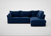 Tailor Right Hand Facing Corner Sofa Cotton Velvet Midnight / Natural