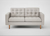 Hepburn 2 Seater Sofa Leather Grain White 000 / Natural