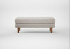 Hepburn Ottoman Leather Grain White 000 / Natural