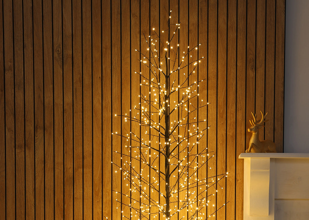 Black Micro LED Twig Tree 180cm