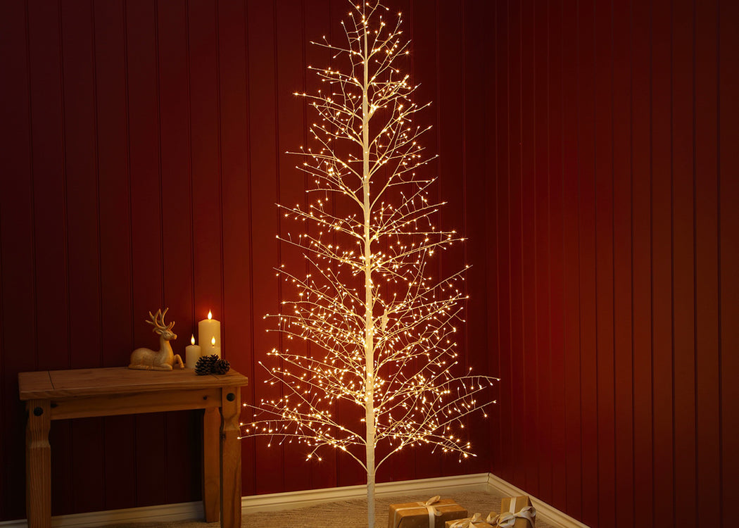 White Micro LED Twig Tree 180cm