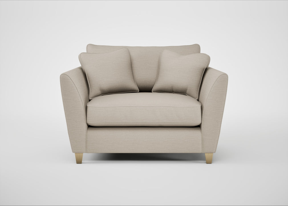 Torino Loveseat Broad Weave Putty / Natural