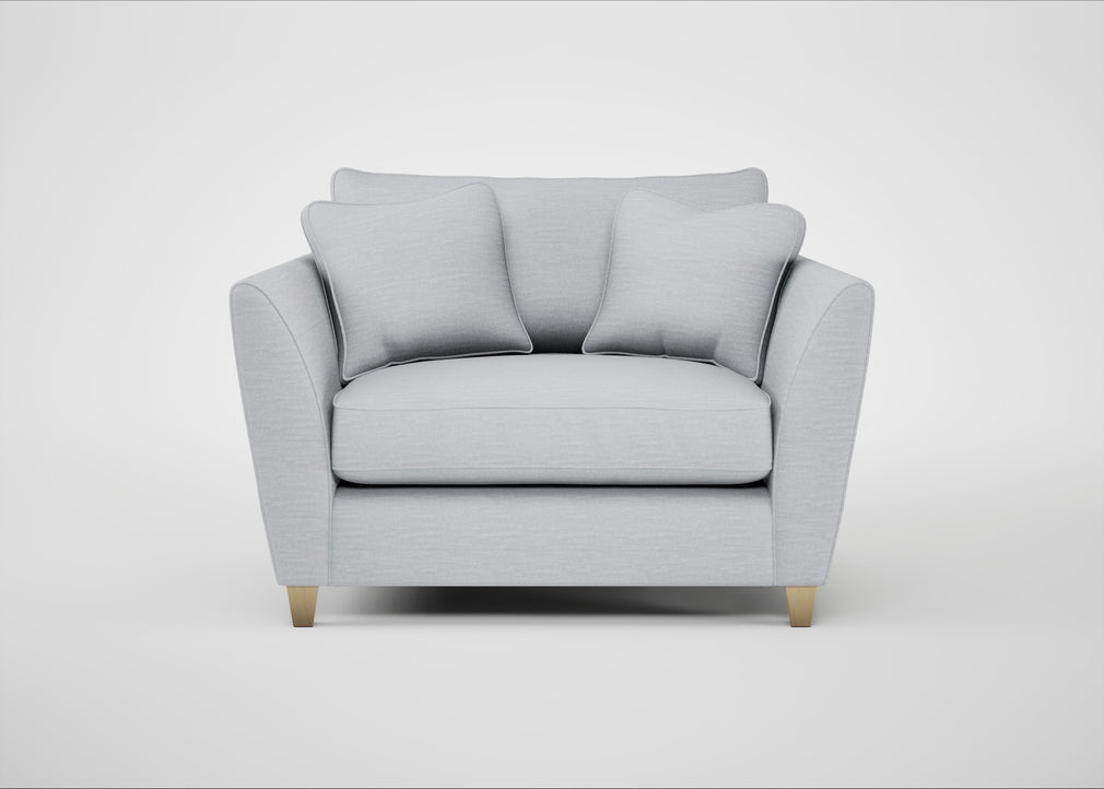 Torino Loveseat Broad Weave Tin / Natural