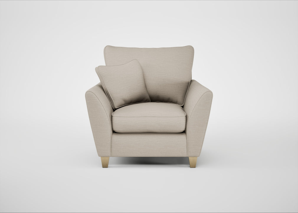 Torino Armchair Broad Weave Putty / Natural