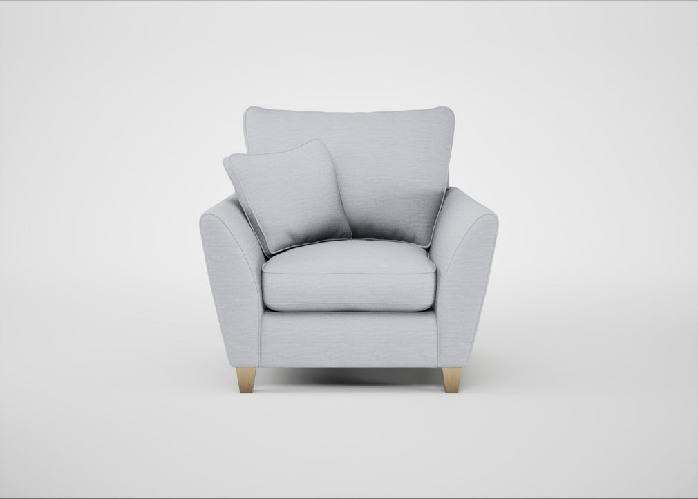 Torino Armchair Broad Weave Tin / Natural