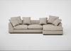 Cumulus Right Hand Facing Corner Sofa Broad Weave Putty