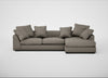 Cumulus Right Hand Facing Corner Sofa Broad Weave Pebble