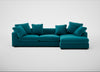 Cumulus Right Hand Facing Corner Sofa Cotton Velvet Teal