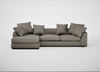 Cumulus Left Hand Facing Corner Sofa Broad Weave Pebble