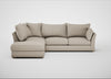 Tailor Left Hand Facing Corner Sofa Broad Weave Putty / Natural
