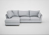 Tailor Left Hand Facing Corner Sofa Broad Weave Tin / Natural