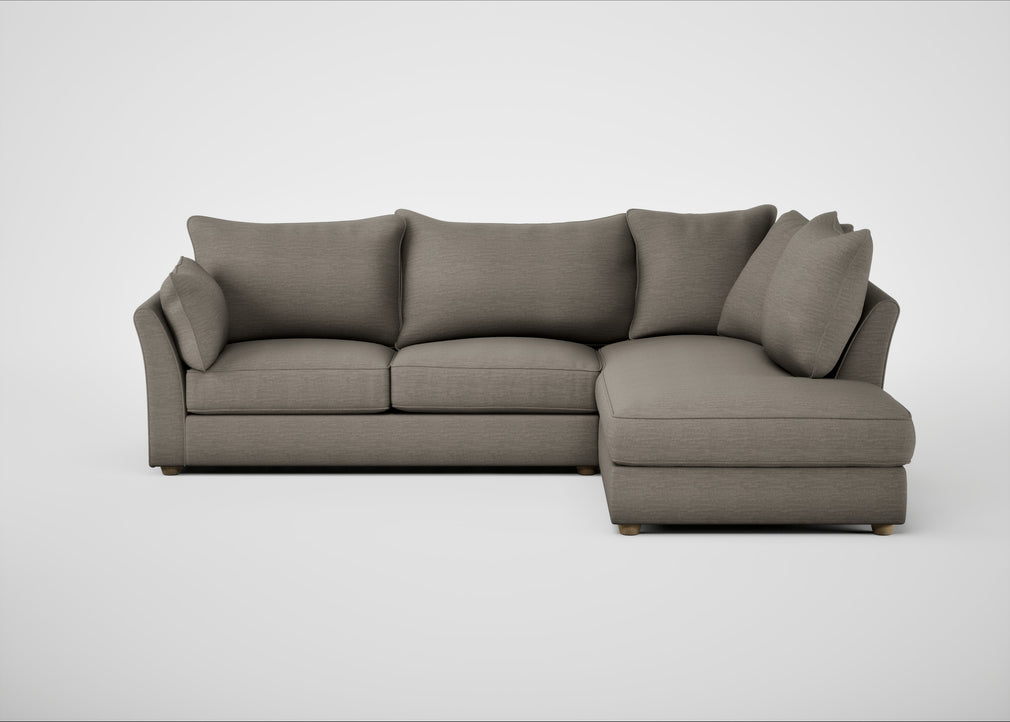 Tailor Right Hand Facing Corner Sofa Broad Weave Pebble / Natural