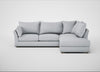 Tailor Right Hand Facing Corner Sofa Broad Weave Tin / Natural