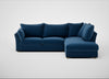 Tailor Right Hand Facing Corner Sofa Cotton Velvet Petrol / Natural