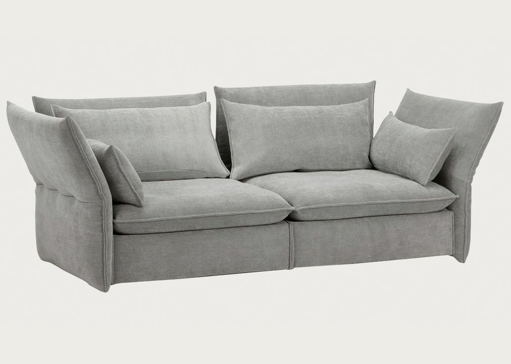 Mariposa 2 1/2 Seater Sofa Iroko Silver Grey