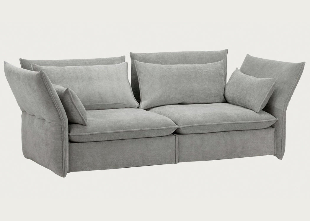 Mariposa 2 1/2 Seater Sofa Iroko Silver Grey