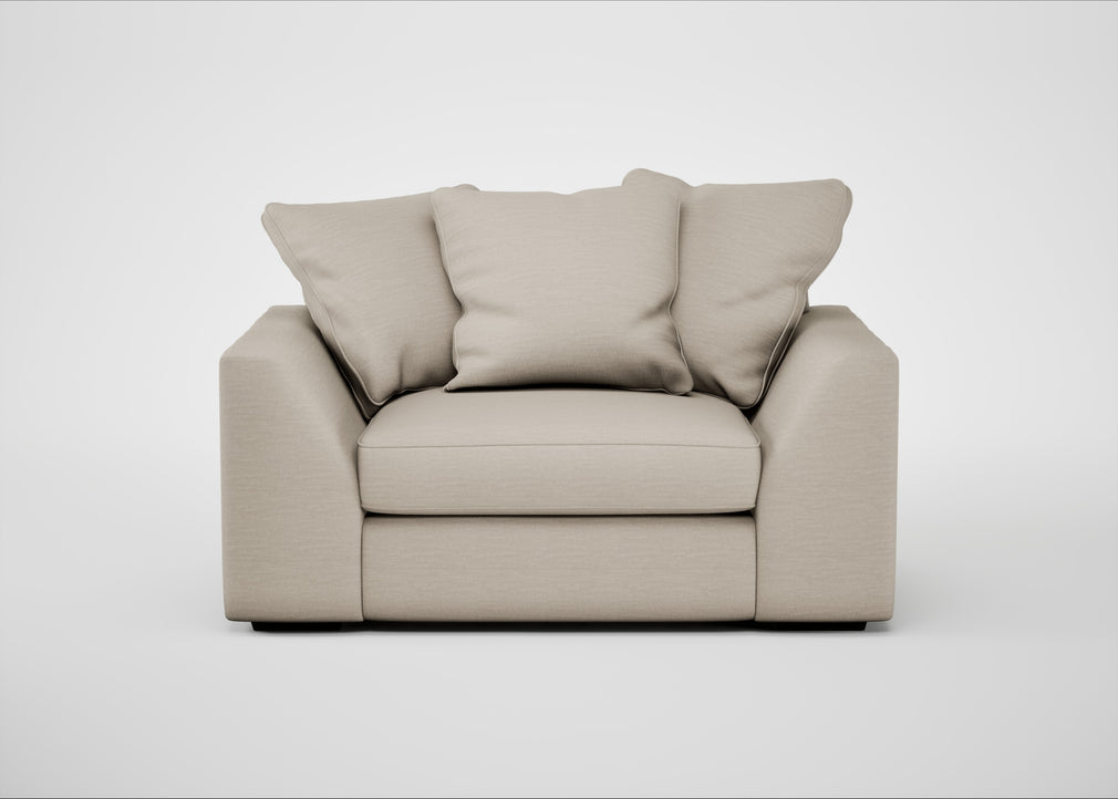 Cumulus Loveseat Broad Weave Putty