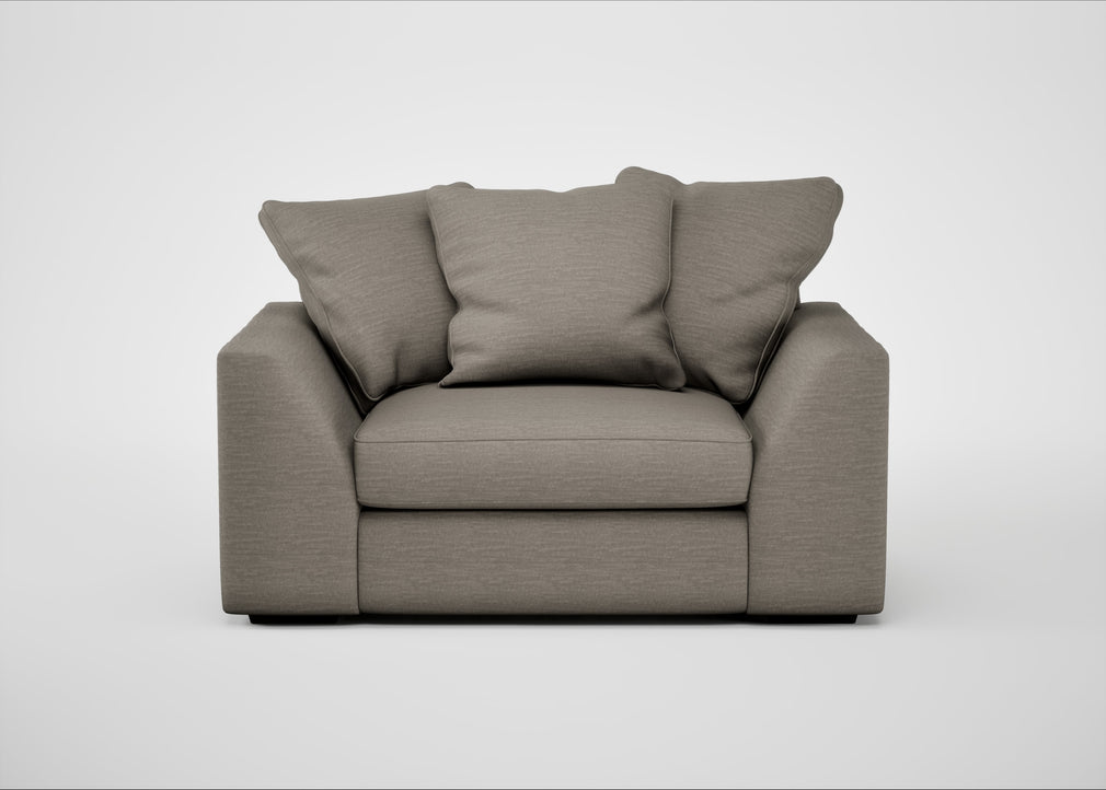 Cumulus Loveseat Broad Weave Pebble