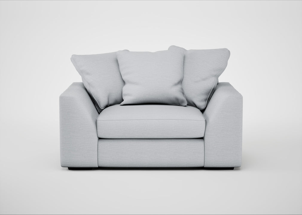Cumulus Loveseat Broad Weave Tin