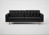 Hepburn 4 Seater Sofa Leather Grain Graphite 063 / Natural