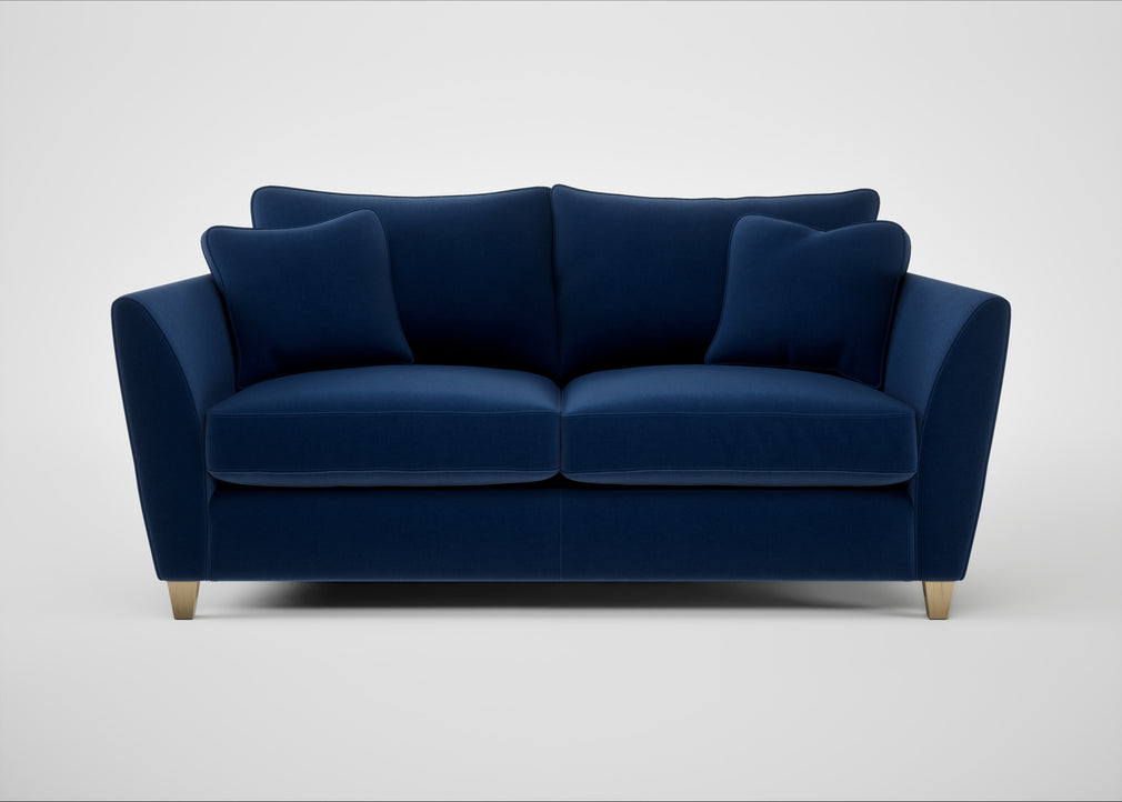 Torino 3 Seater Sofa Cotton Velvet Midnight / Natural