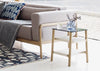 Fawn Side Table Oak & Grey Glass