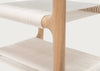 Fawn Side Table Oak & Grey Glass