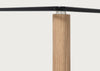 Fawn Side Table Oak & Grey Glass