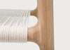 Fawn Side Table Oak & Grey Glass