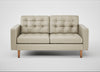 Hepburn 2 Seater Sofa Leather Grain Storm 006 / Natural