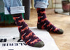 Mens Lambswool Socks Running Fox Aniseed