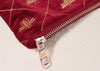 Bee Trellis Velvet Everyday Pouch Rouge