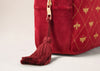 Bee Trellis Velvet Wash Bag Rouge