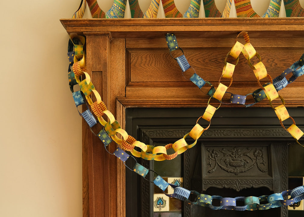 Blue and Yellow Paper Chain Kit