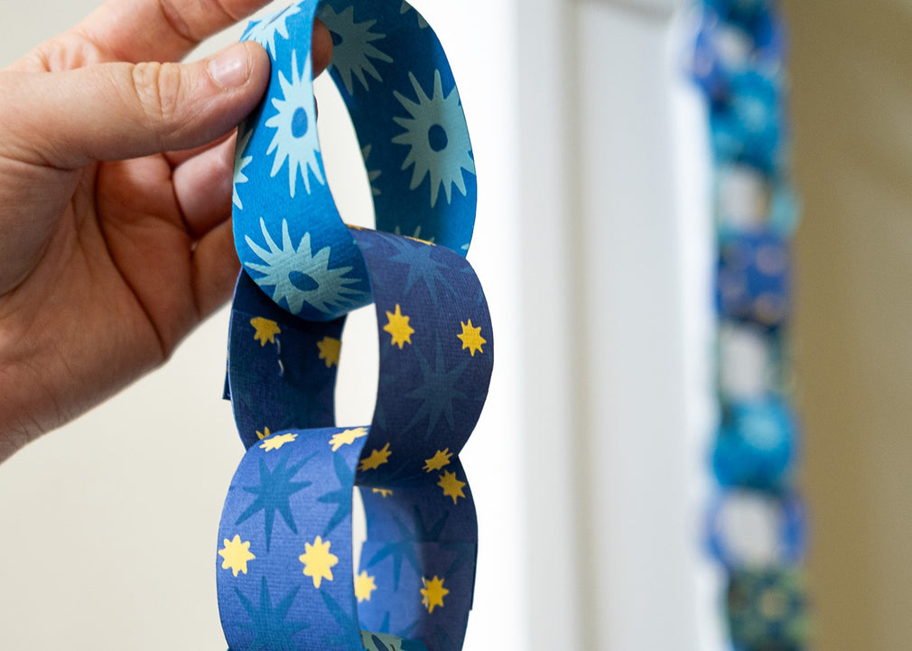 Blue and Yellow Paper Chain Kit