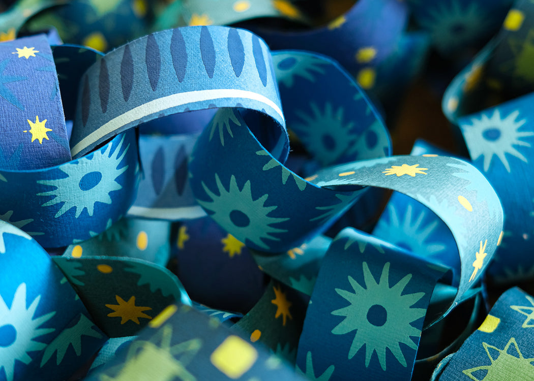 Blue and Yellow Paper Chain Kit