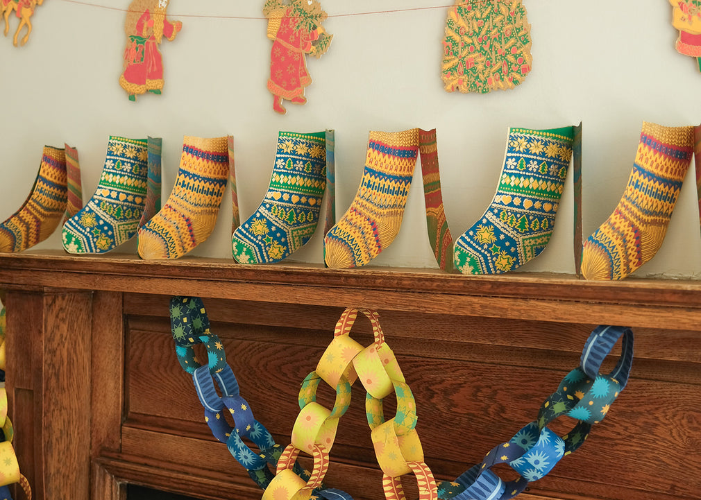 Blue and Yellow Paper Chain Kit