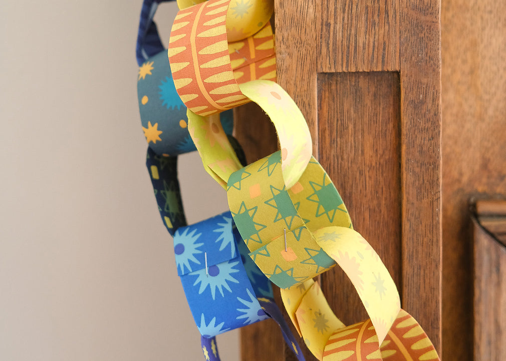 Blue and Yellow Paper Chain Kit