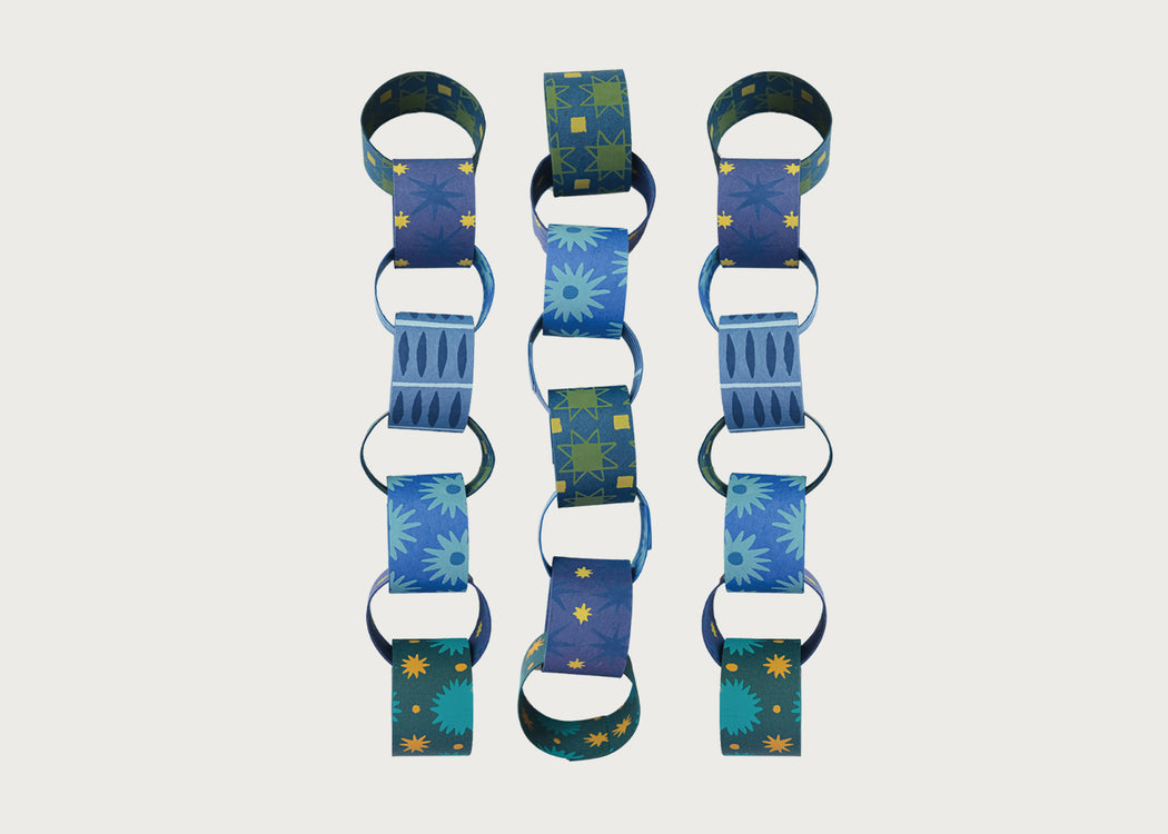 Blue and Yellow Paper Chain Kit