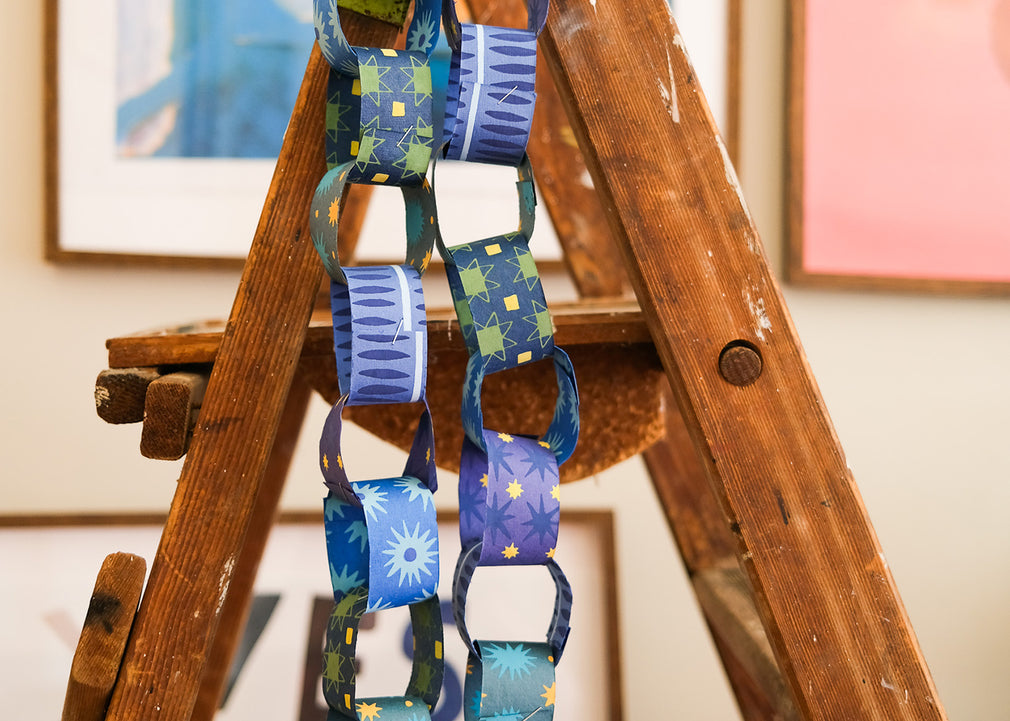 Blue and Yellow Paper Chain Kit
