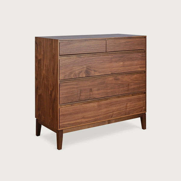 walnut chest of drawers