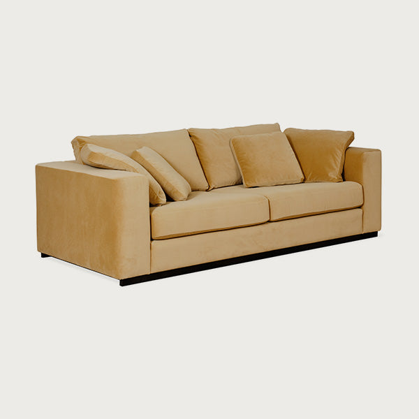 Trento 4 seater sofa in wool velvet camel